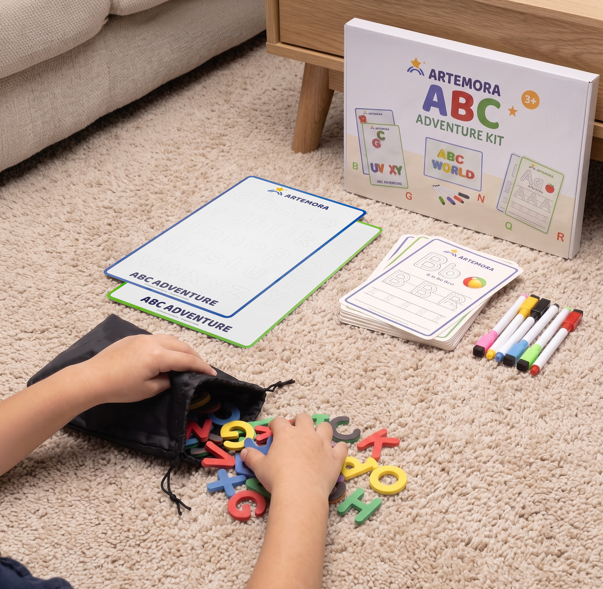 ABC Adventure Kit – 141-Piece Magnetic Alphabet Kit for Ages 3–6